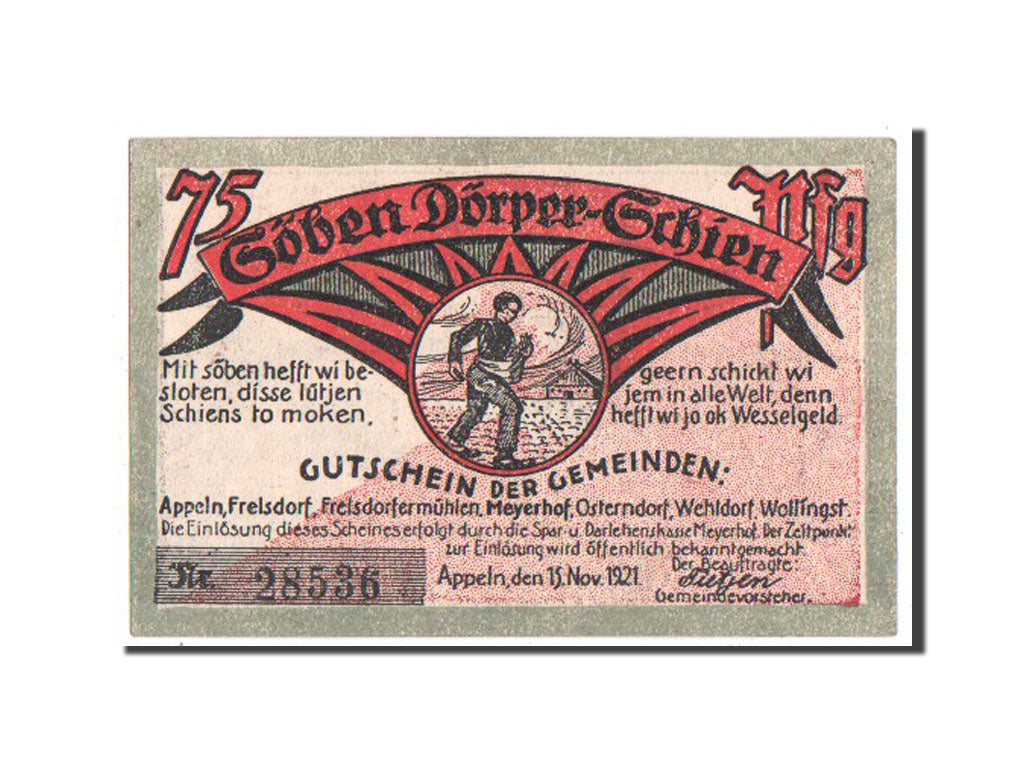 Banknote, Germany, Hannover, 75 Pfennig, 1921, UNC(63), Mehl:38.1b