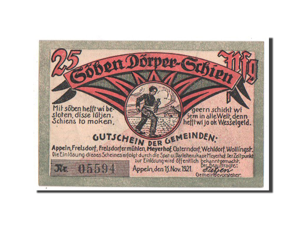 Banknote, Germany, Hannover, 25 Pfennig, 1921, UNC(63), Mehl:38.1b