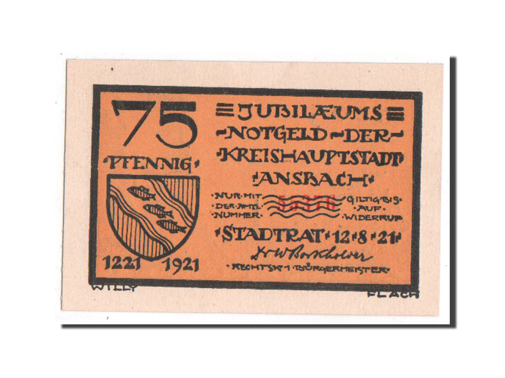 Banknote, Germany, Bayern, 75 Pfennig, 1921, UNC(63), Mehl:35.1a