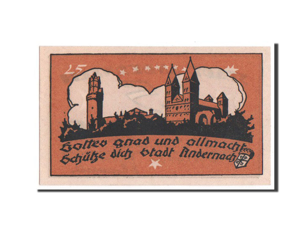 Banknote, Germany, Andernach, 25 Pfennig, 1920, UNC(63), Mehl:32.1a