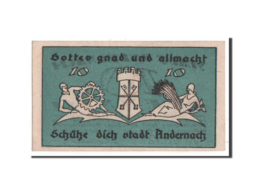 Banknote, Germany, Andernach, 10 Pfennig, 1920, UNC(63), Mehl:32.1a