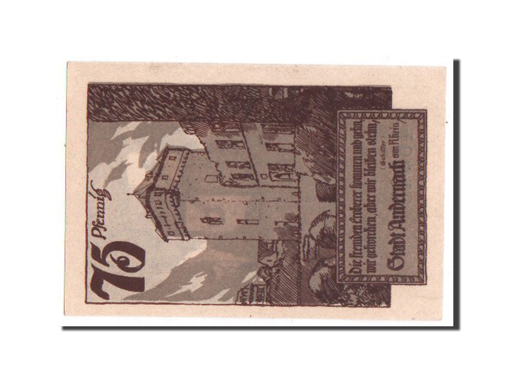 Banknote, Germany, Andernach, 75 Pfennig, 1920, UNC(64), Mehl:32.2a