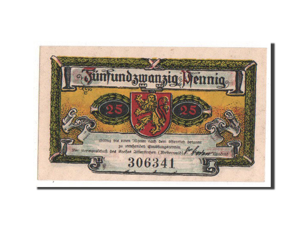Banknote, Germany, Rheinland, 25 Pfennig, 1921, UNC(63), Mehl:24.1a