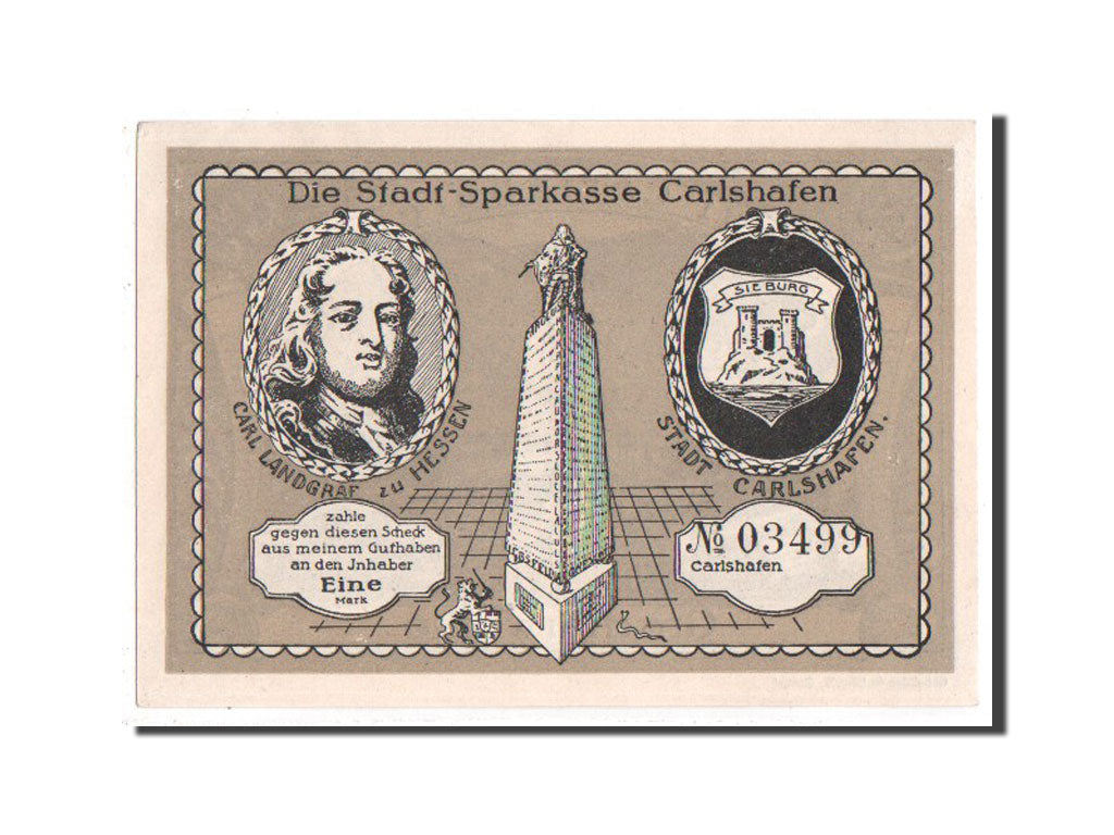 Banknote, Germany, Hessen-Nassau, 1 Mark, 1922, UNC(65-70), Mehl:222.1a