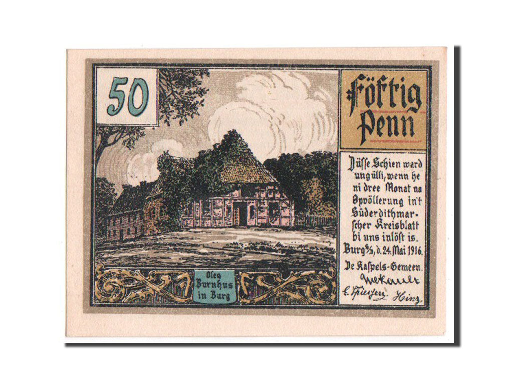 Banknote, Germany, Schleswig-Holstein, 50 Pfennig, 1916, UNC(63), Mehl:208.1a