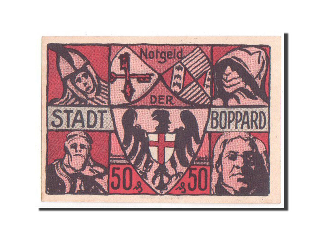 Banknote, Germany, Boppard, 50 Pfennig, 1921, UNC(65-70), Mehl:142.2a