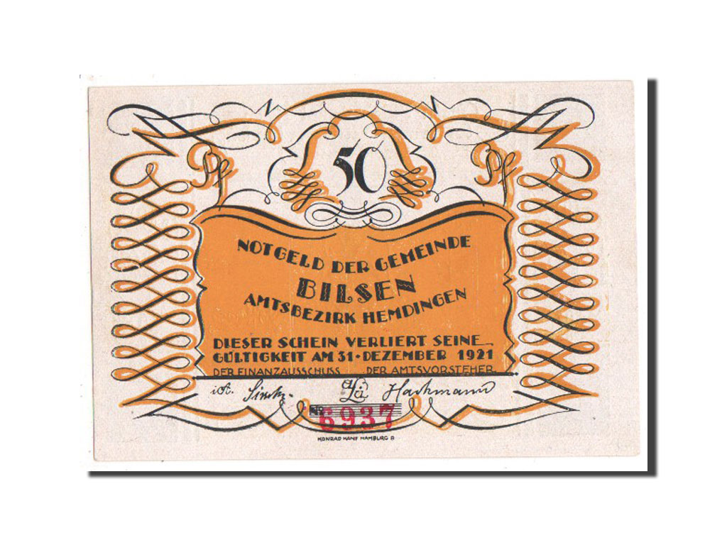 Banknote, Germany, Bilsen, 50 Pfennig, 1921, UNC(63), Mehl:105.1