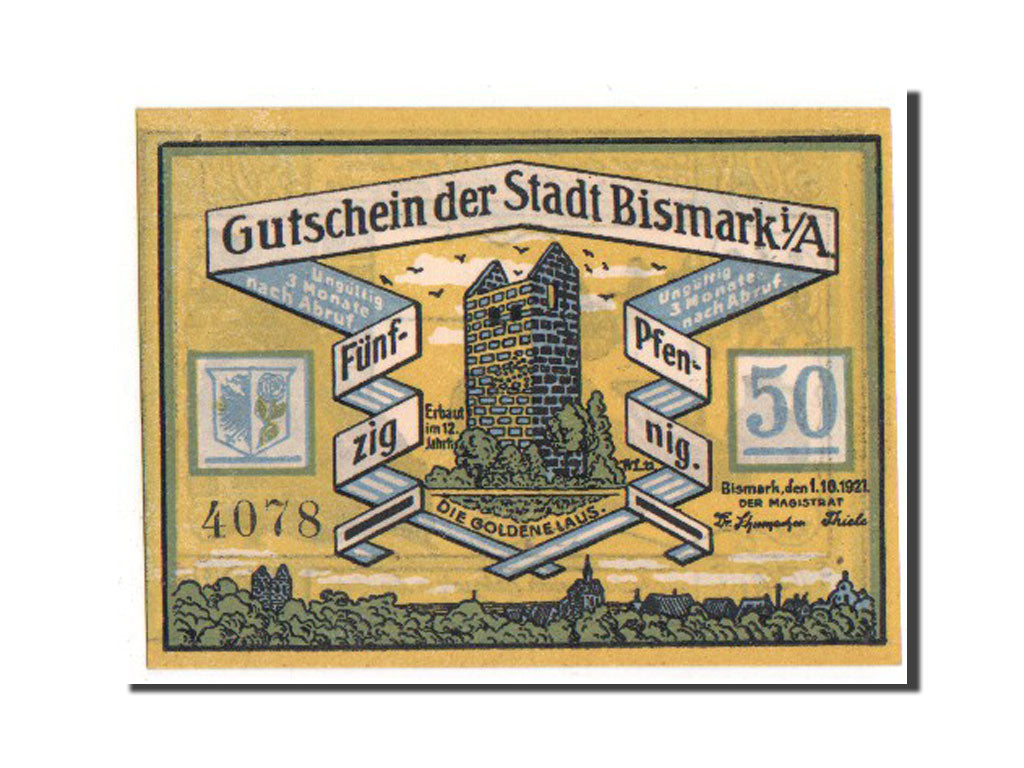 Banknote, Germany, Provinz Sachsen, 50 Pfennig, 1921, UNC(63), Mehl:109.1