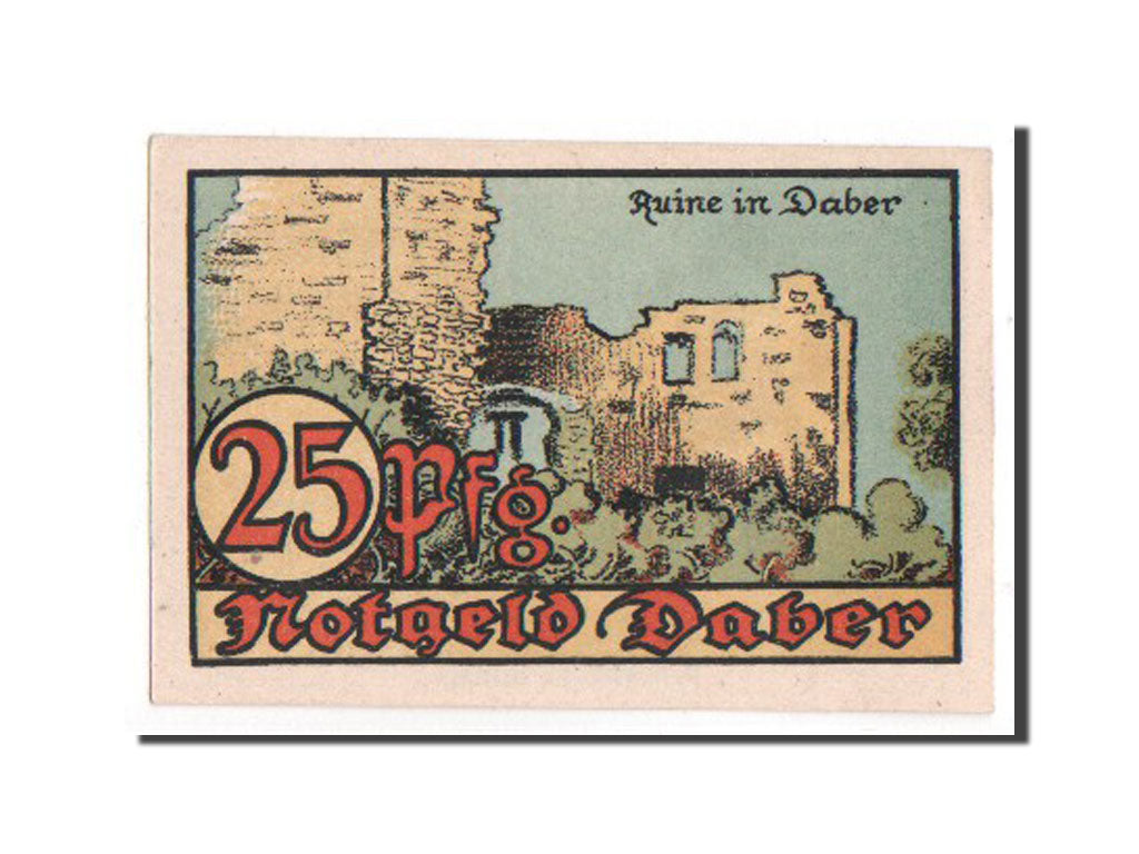 Banknote, Germany, Daber Stadt, 25 Pfennig, 1921, UNC(65-70), Mehl:250.1