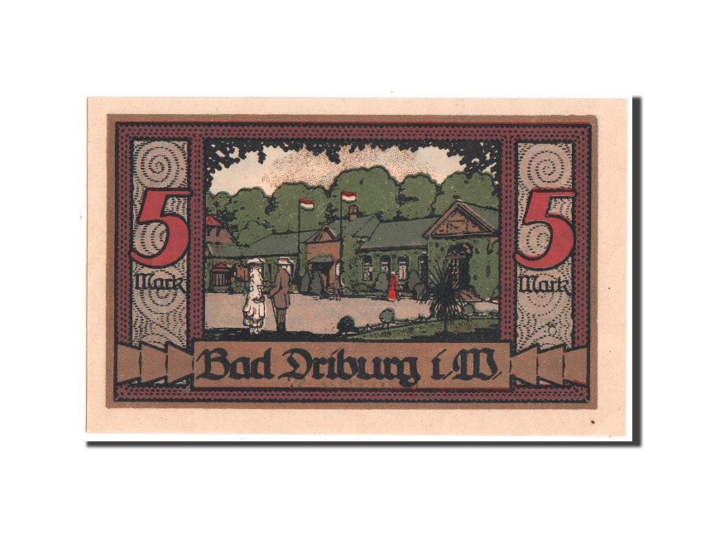 Banknote, Germany, Driburg Bad, 5 Mark, 1921, 1921-09-01, UNC(65-70)