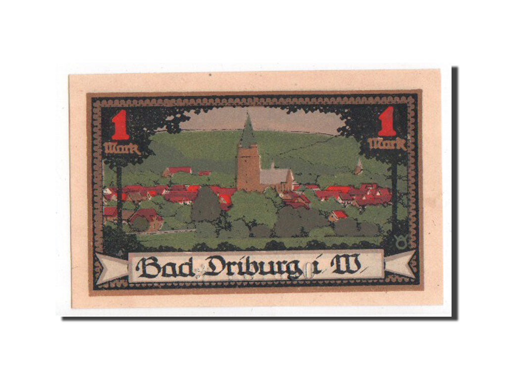 Banknote, Germany, Driburg Bad, 1 Mark, 1921, 1921-09-01, UNC(65-70)