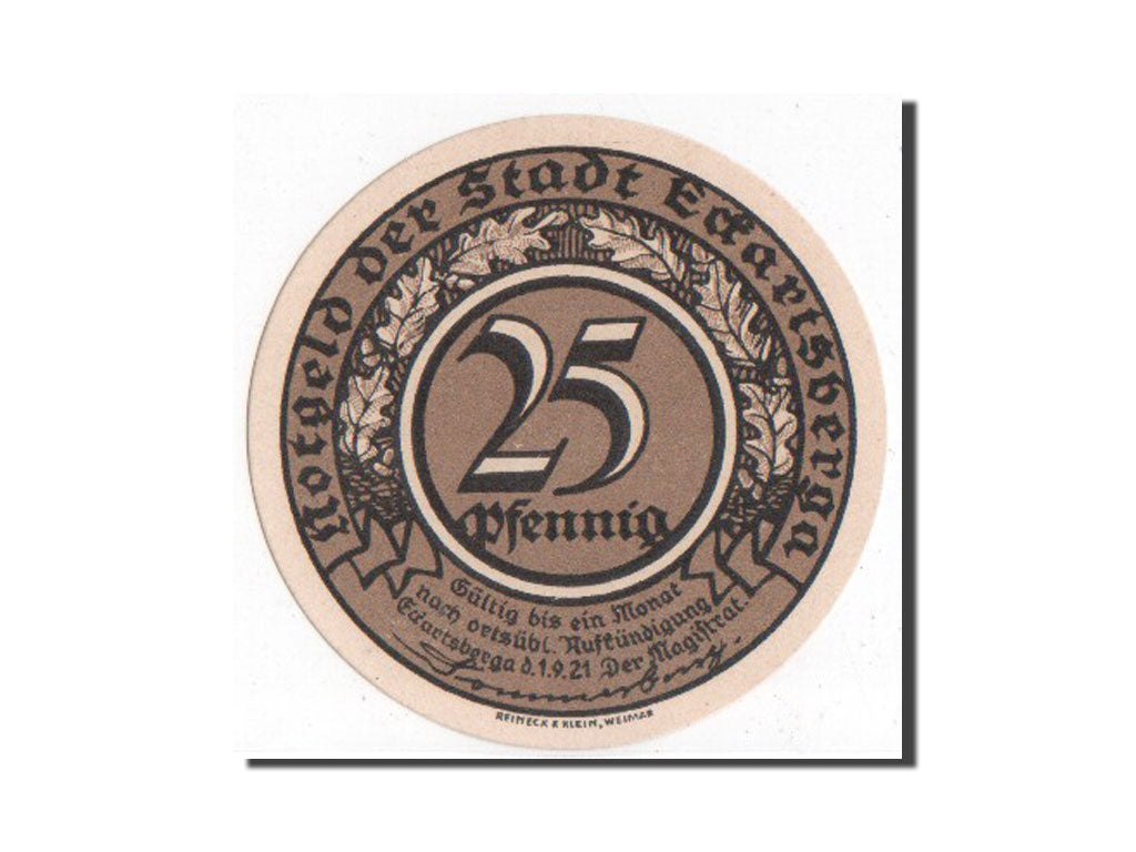 Banknote, Germany, Eckartsberga Thur. Stadt, 25 Pfennig, 1921, UNC(65-70)