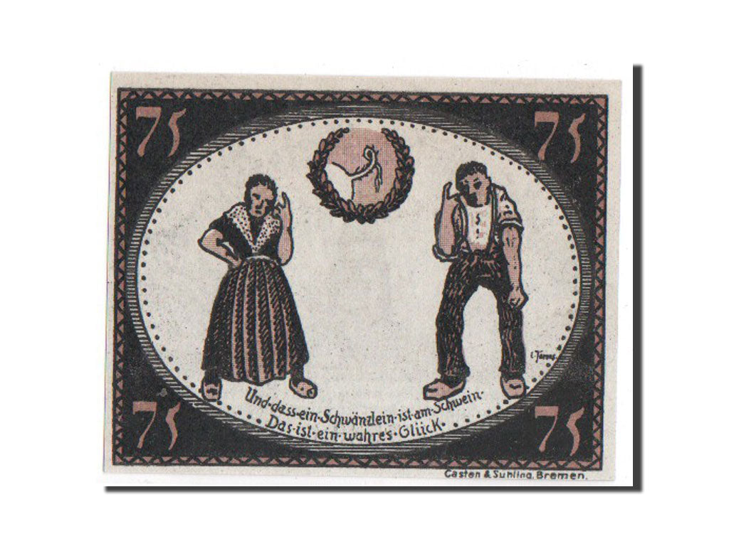 Banknote, Germany, Diepholz, 75 Pfennig, 1921, UNC(65-70), Mehl:273.5