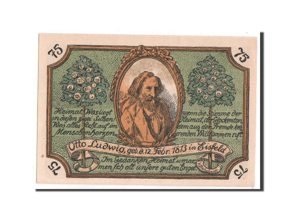 Banknote, Germany, Eisfeld Stadt, 75 Pfennig, 1921, UNC(63), Mehl:323.1