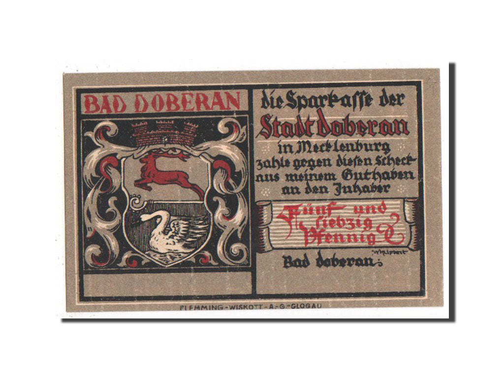 Banknote, Germany, Doberan Bad, 75 Pfennig, 1922, UNC(63), Mehl:276.4c