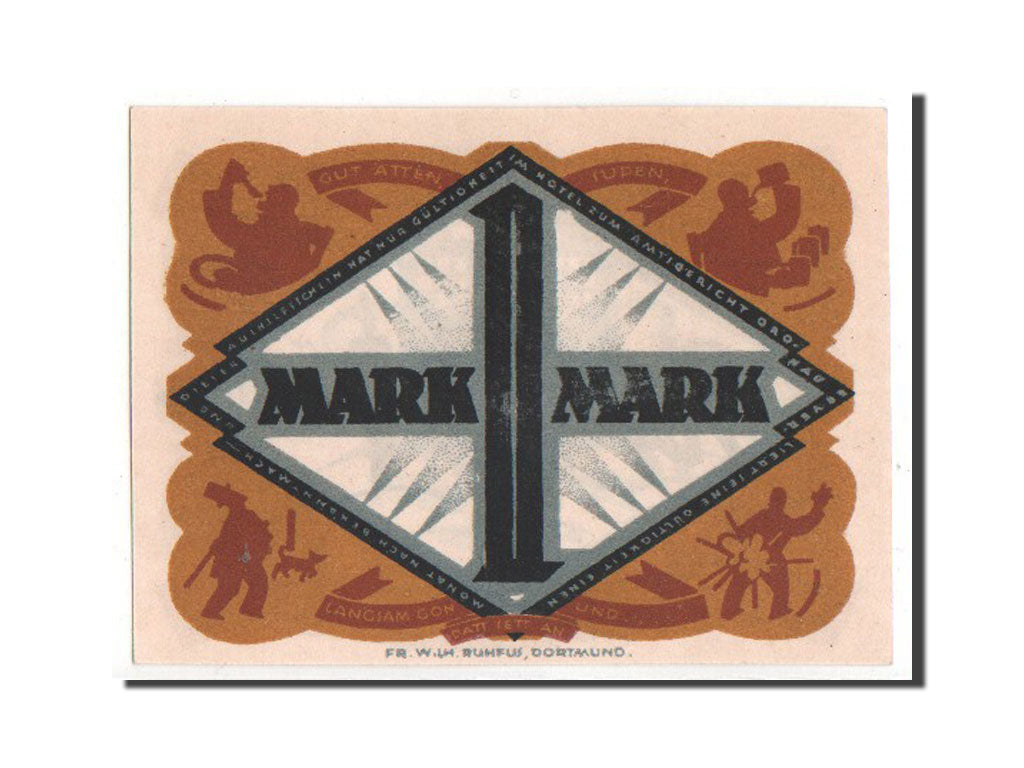 Billet, Allemagne, Gronau i.H. Stadt, 1 Mark, 1921, SPL, Mehl:476.1