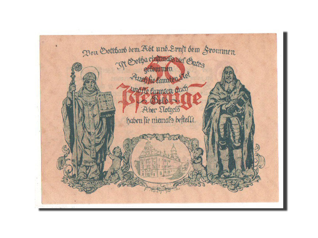 Banknote, Germany, Gotha Stadt, 50 Pfennig, 1921, UNC(63), Mehl:456.7