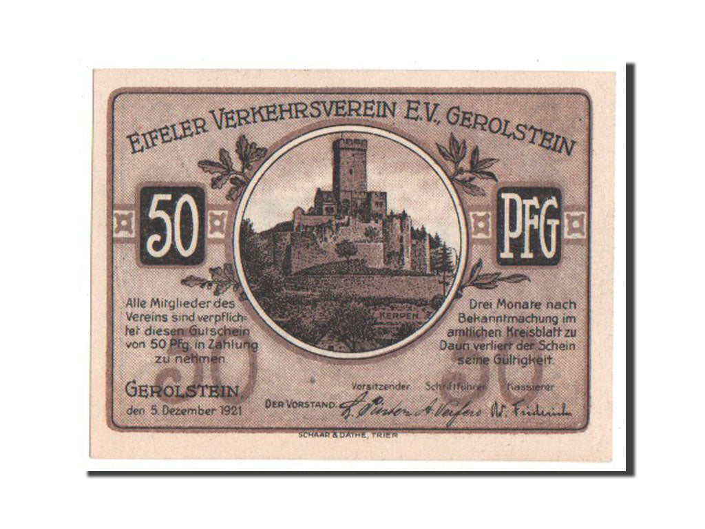 Banknote, Germany, Rheinland, 50 Pfennig, 1921, UNC(63), Mehl:424.1
