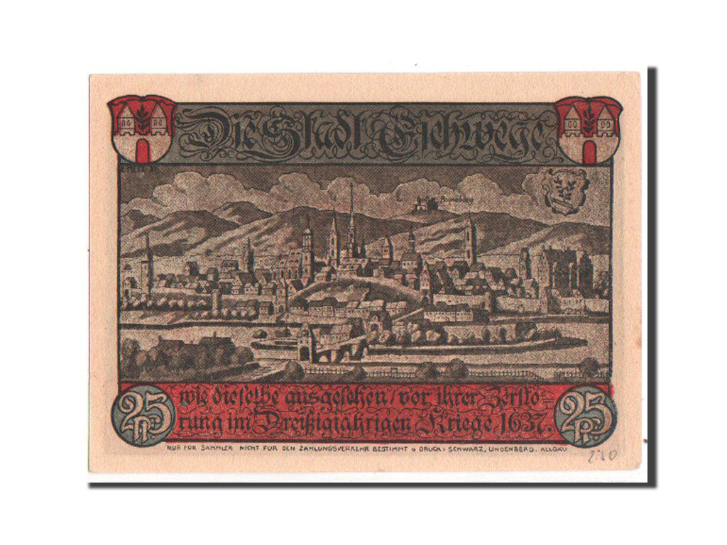 Banknote, Germany, Eschwege Stadt, 25 Pfennig, 1922, UNC(63), Mehl:352.2a