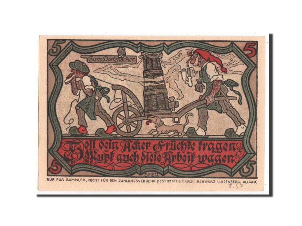 Banknote, Germany, Eschwege Stadt, 5 Pfennig, 1922, UNC(63), Mehl:352.2a