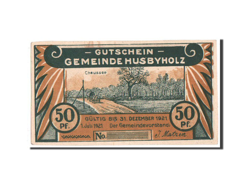Banknote, Germany, Husbyholz, 50 Pfennig, 1921, UNC(63), Mehl:638.1