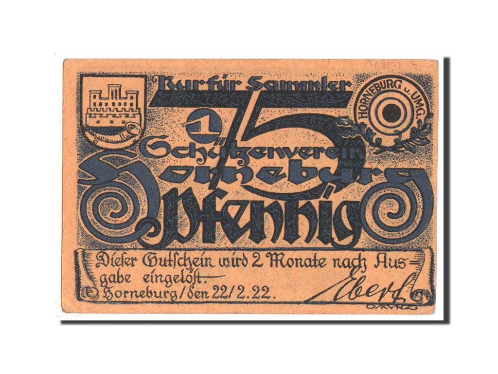 Billet, Allemagne, Horneburg, 75 Pfennig, 1922, SUP, Mehl:631.1