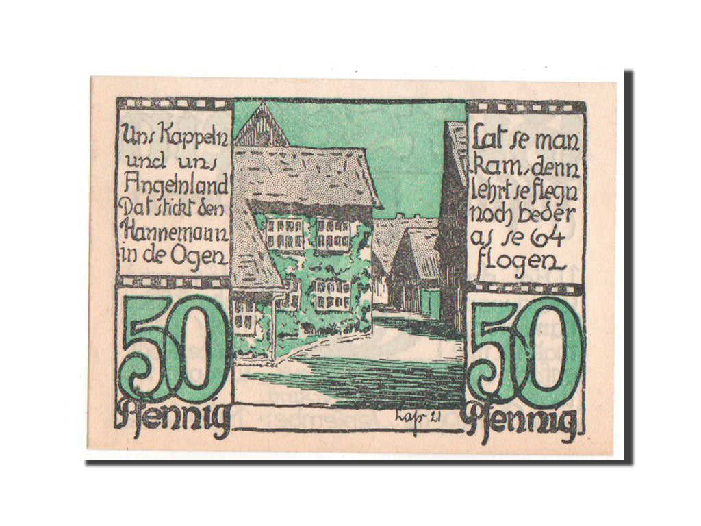 Banknote, Germany, Kappeln Stadt, 50 Pfennig, 1921, 1921-09-01, UNC(63)