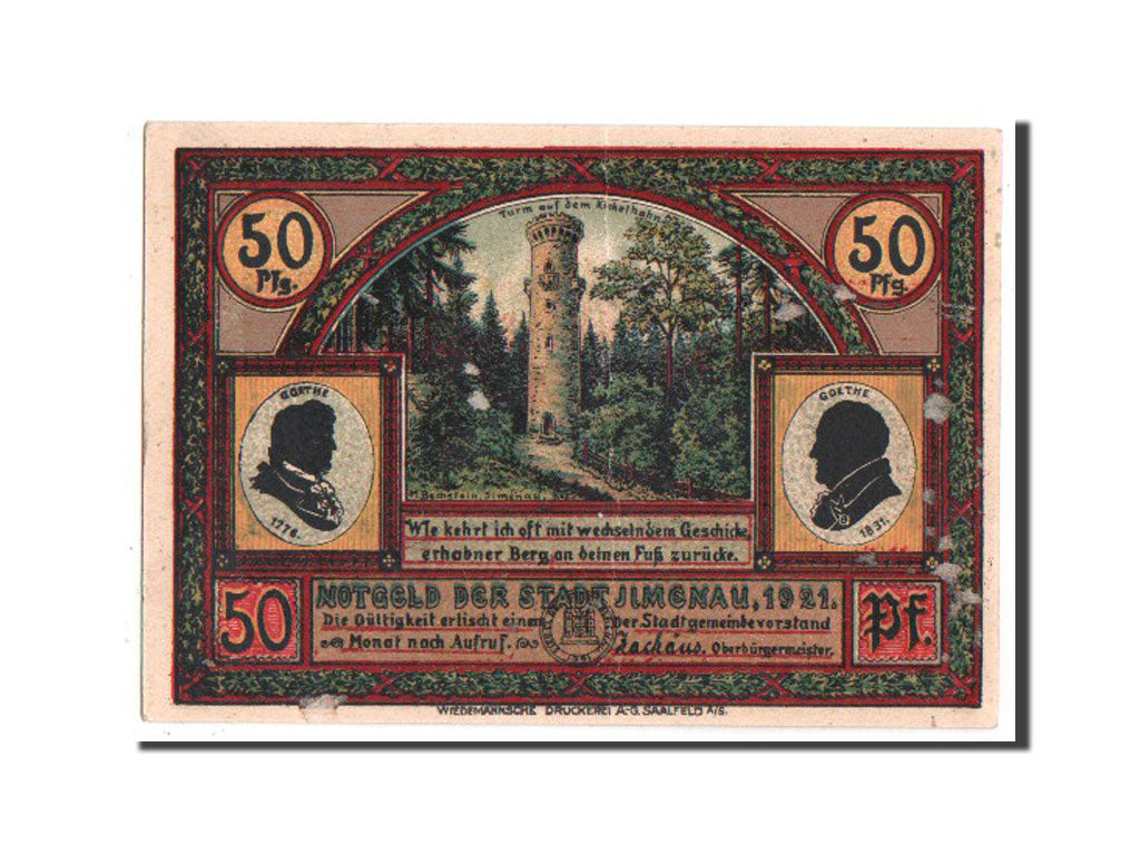Banknote, Germany, Ilmenau Stadt, 50 Pfennig, 1921, UNC(63), Mehl:643.4