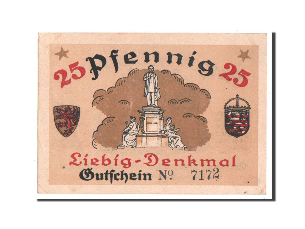 Banknote, Germany, Giessen Stadt, 25 Pfennig, 1921, UNC(63), Mehl:425.1b
