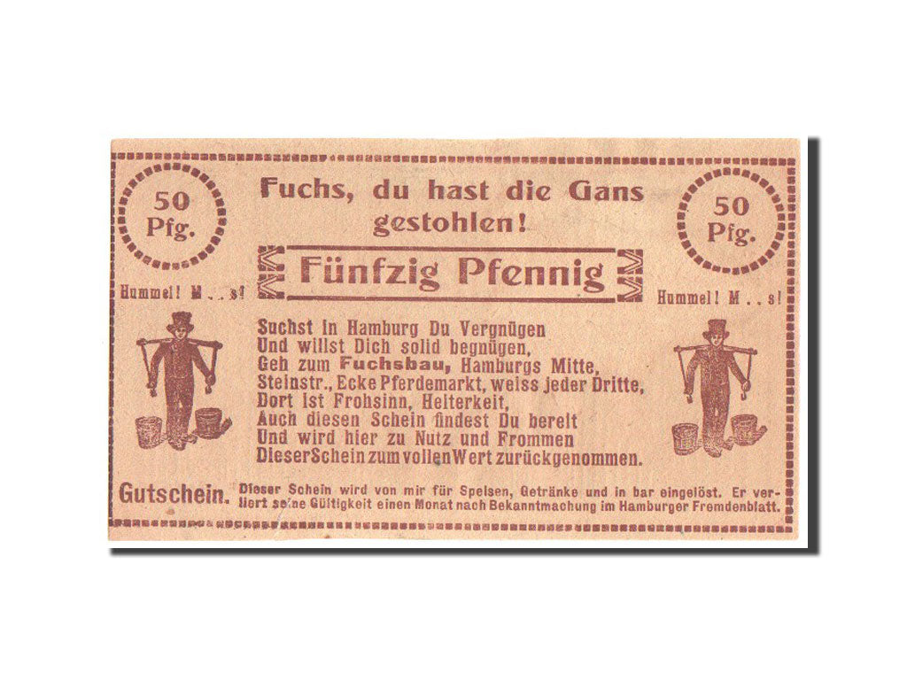 Banknote, Germany, Hamburg, 50 Pfennig, 1922, AU(55-58), Mehl:527.1