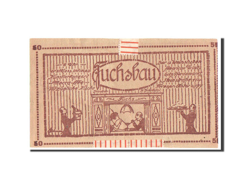 Banknote, Germany, Hamburg, 50 Pfennig, 1922, AU(55-58), Mehl:527.1