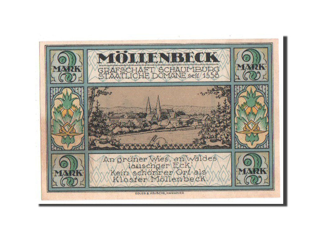Banknote, Germany, Hessen-Nassau, 2 Mark, 1921, UNC(65-70), Mehl:893.1