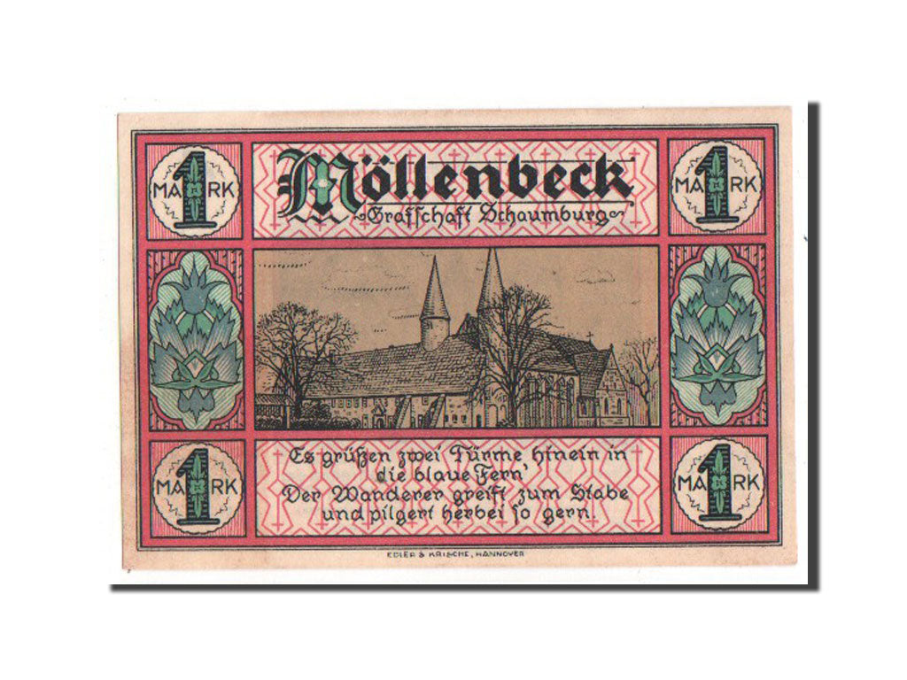 Banknote, Germany, Hessen-Nassau, 1 Mark, 1921, UNC(65-70), Mehl:893.1