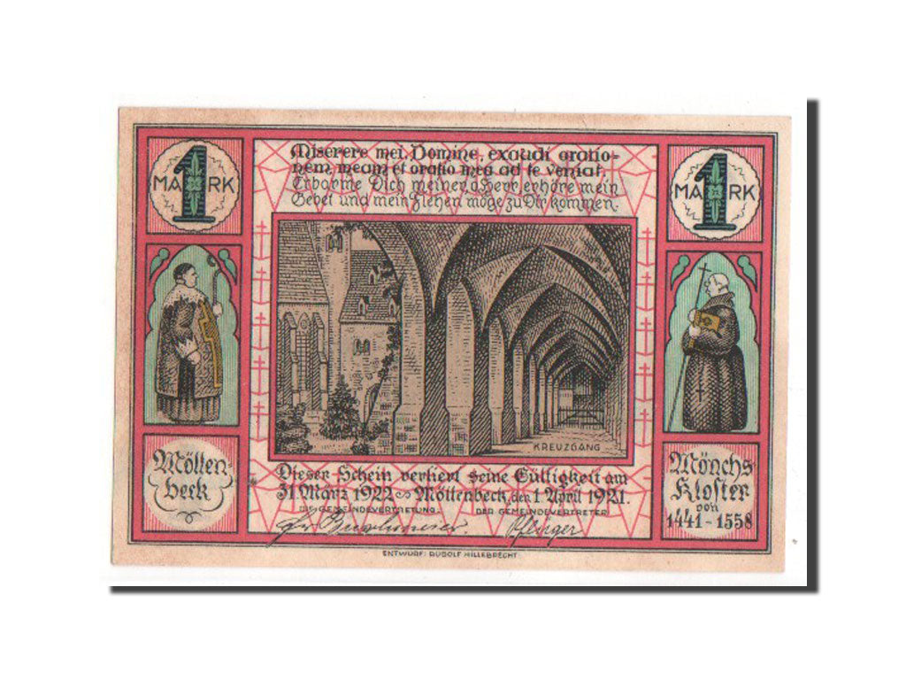 Banknote, Germany, Hessen-Nassau, 1 Mark, 1921, UNC(65-70), Mehl:893.1