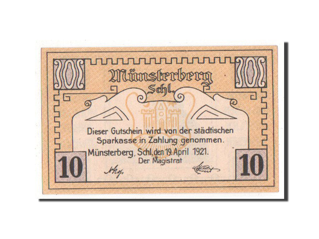 Banknote, Germany, Schlesien, 10 Pfennig, 1921, UNC(64), Mehl:918.1