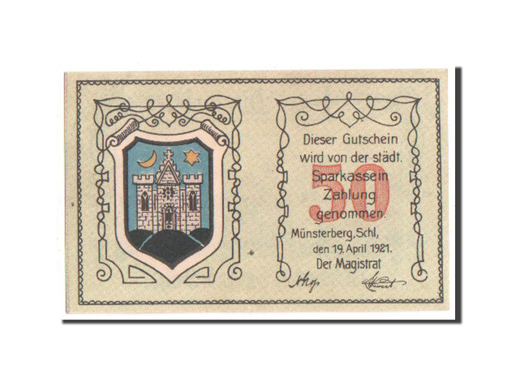 Banknote, Germany, Schlesien, 50 Pfennig, 1921, UNC(63), Mehl:918.1