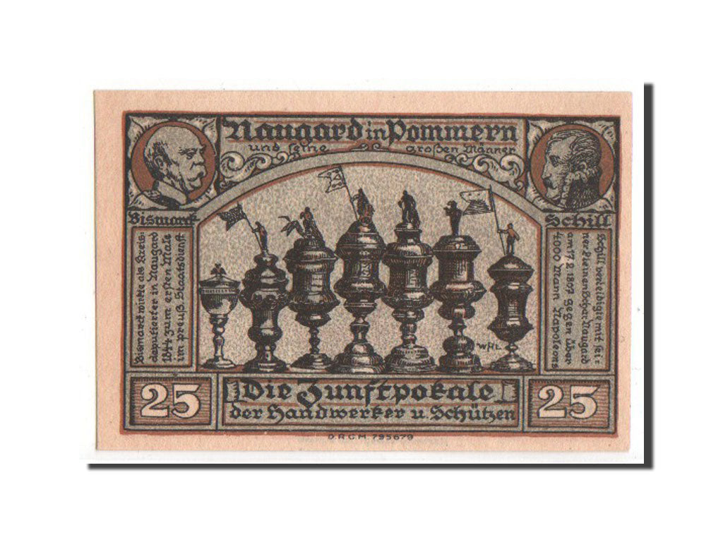 Banknote, Germany, Naugard Stadtsparkasse, 25 Pfennig, 1922, UNC(63)