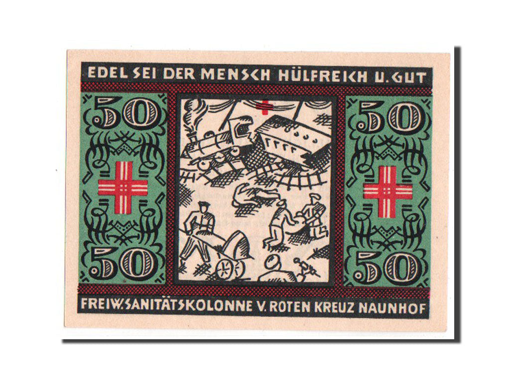Banknote, Germany, Naunhof, 50 Pfennig, 1921, UNC(63), Mehl:929.1a