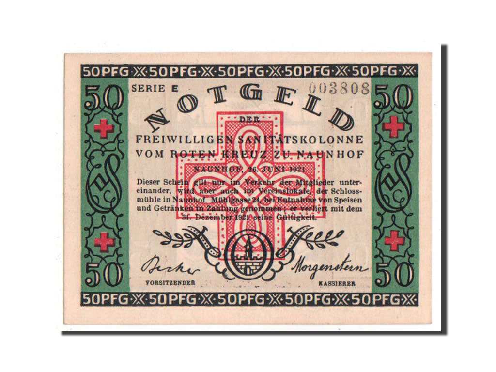 Banknote, Germany, Naunhof, 50 Pfennig, 1921, UNC(63), Mehl:929.1a