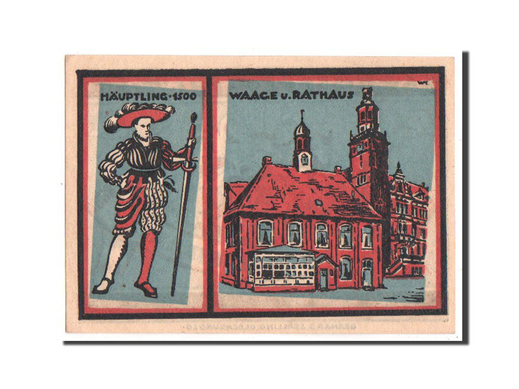 Banknote, Germany, Leer, 75 Pfennig, 1921, UNC(63), Mehl:781.1
