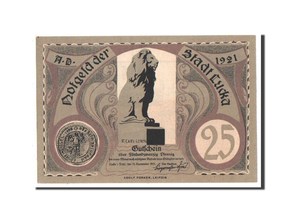 Banconote, Germania, Sachsen-Altenburg, 25 Pfennig, 1921, SPL, Mehl:816.1