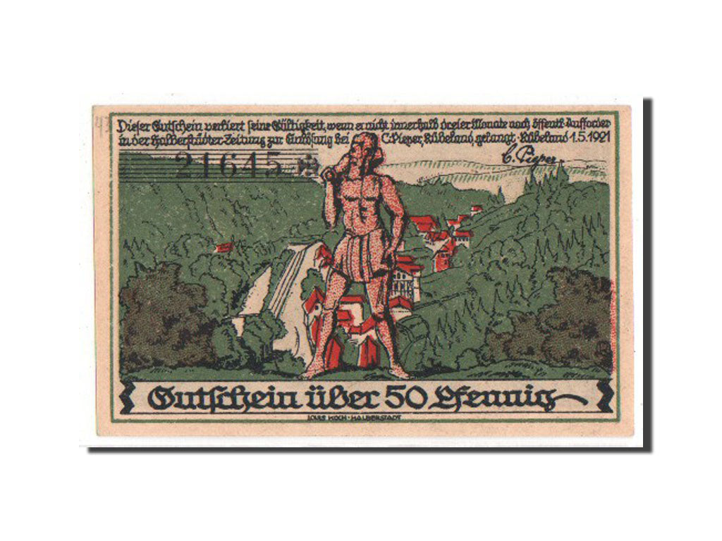 Banknote, Germany, Brandenburg, 50 Pfennig, 1921, UNC(63), Mehl:1147.1a