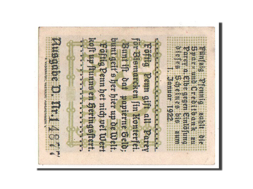 Banknote, Germany, Provinz Sachsen, 50 Pfennig, 1921, UNC(63), Mehl:1047.2