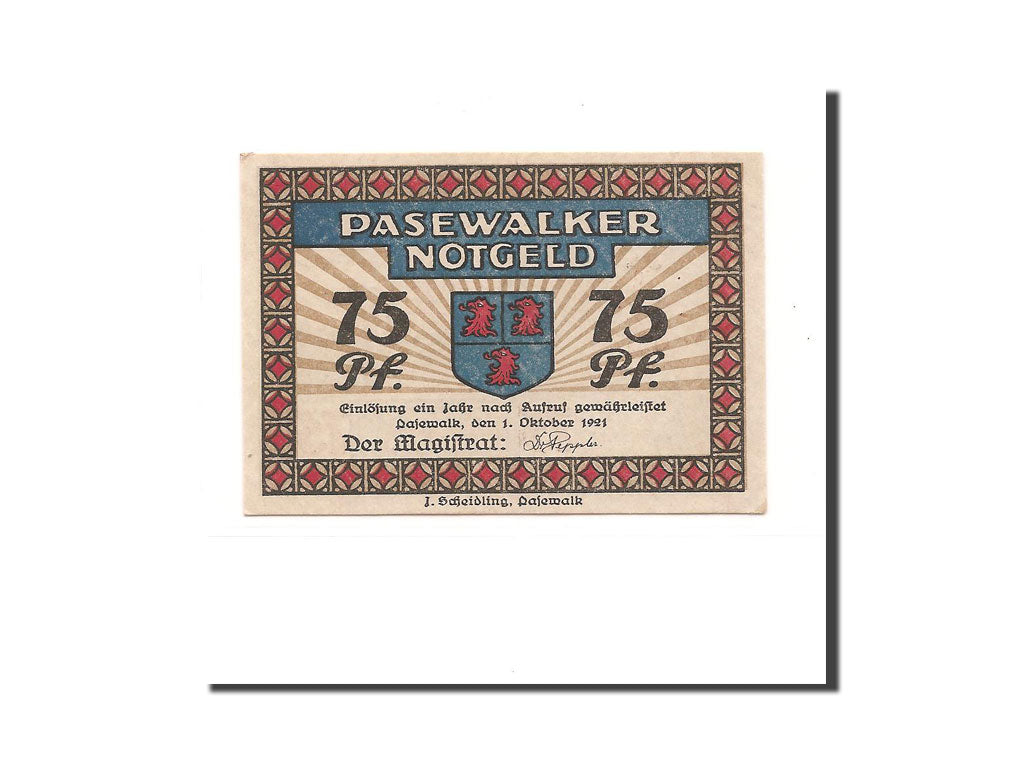 Banknote, Germany, Pommern, 75 Pfennig, 1921, UNC(63), Mehl:1049.1
