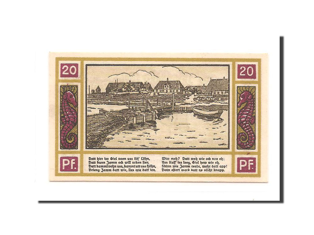 Banknote, Germany, Schleswig-Holstein, 20 Pfennig, 1921, UNC(63), Mehl:1013.2