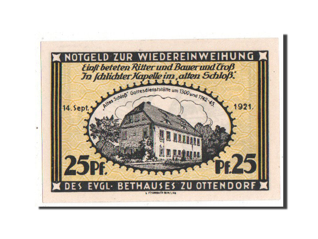 Banknote, Germany, Otterndorf a. Elbe Stadt, 25 Pfennig, 1921, UNC(65-70)
