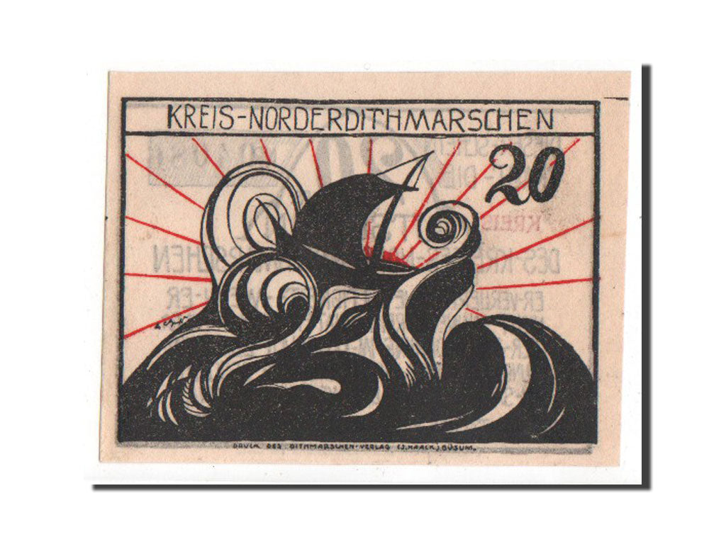 Banconote, Germania, Schleswig-Holstein, 20 Pfennig, 1921, SPL, Mehl:983.4a