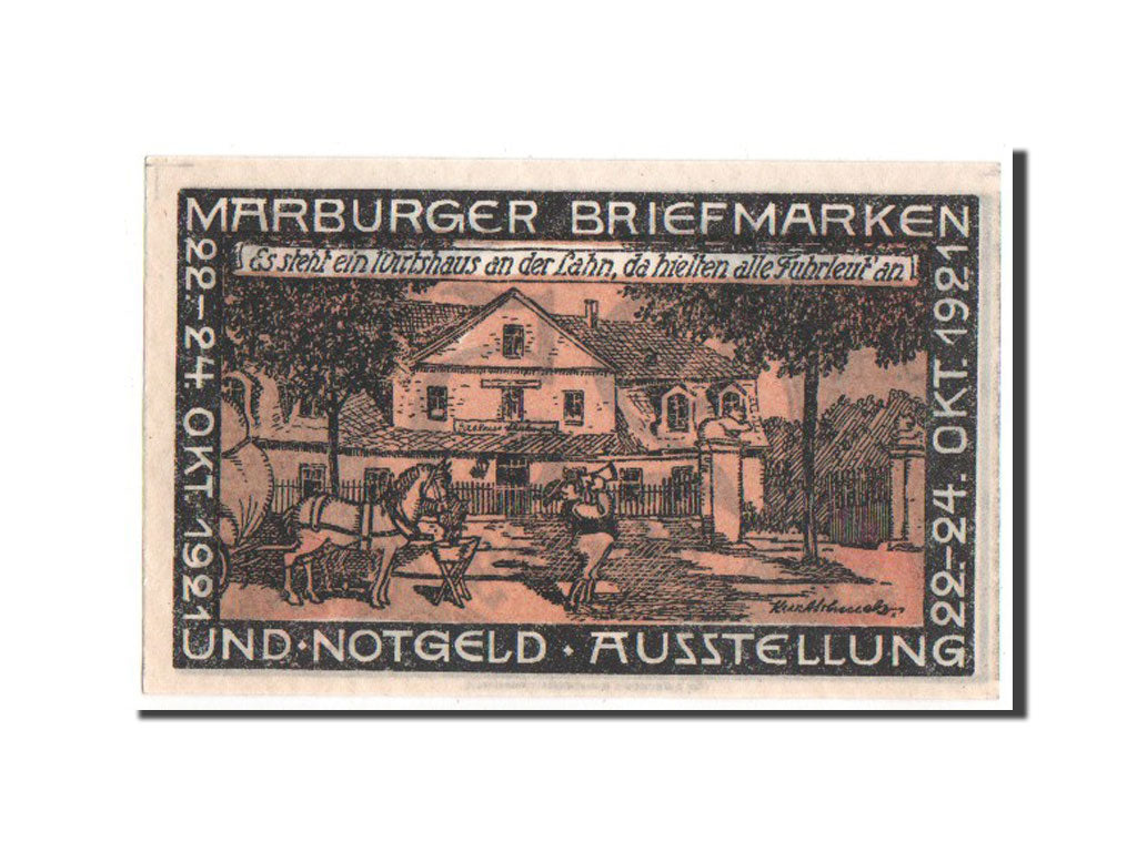Banknote, Germany, Marburg Stadt, 25 Pfennig, 1921, UNC(63), Mehl:867.1
