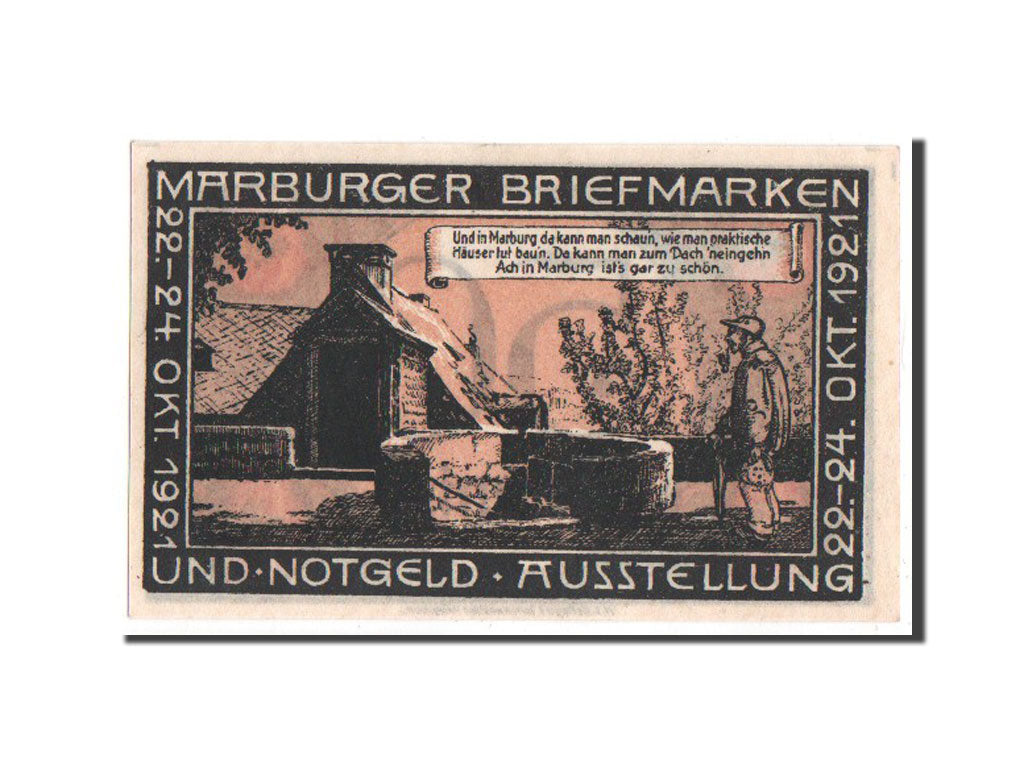 Banknote, Germany, Marburg Stadt, 50 Pfennig, 1921, UNC(63), Mehl:867.1