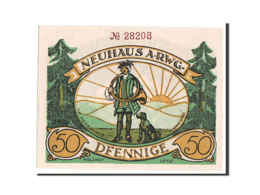 Banknote, Germany, Neuhaus, 50 Pfennig, 1922, UNC(65-70), Mehl:948.3f